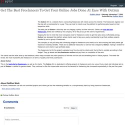 Get The Best Freelancers To Get Your Online Jobs Done At Ease With Outrun