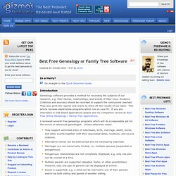 Best Free Genealogy or Family Tree Software
