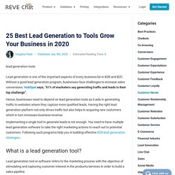 25 Best Lead Generation Tools to Grow Your Business in 2020