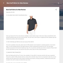 Best Golf Shirts for Men Review