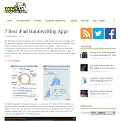 7 Best iPad Handwriting Apps
