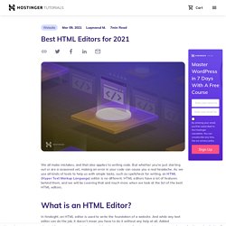 4 Best HTML Editors You Should Know About in 2019