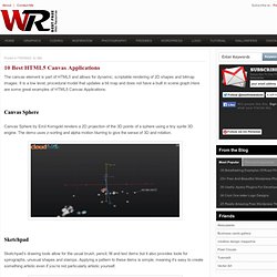 10 Best HTML5 Canvas Applications