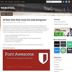 10 best free font icons for web designers
