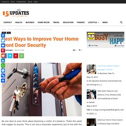 Best Ways to Improve Your Home Front Door Security