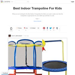 Best Indoor Trampoline For Kids