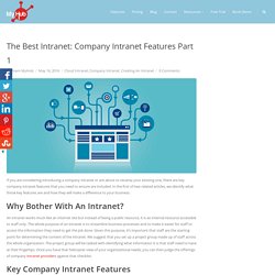 The Best Intranet: Key Company Intranet Features