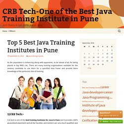 Top 5 Best Java Training Institutes in Pune