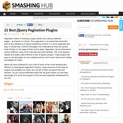 21 Best jQuery Pagination Plugins