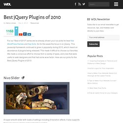 Best jQuery Plugins of 2010