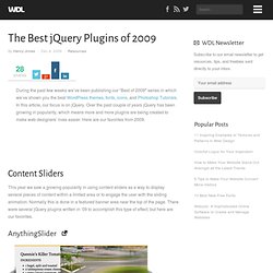 The Best jQuery Plugins of 2009