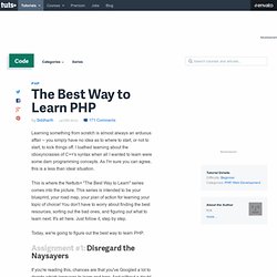 NetTuts+: The Best Way to Learn PHP
