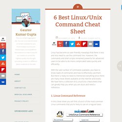 6 Best Linux/Unix Command Cheat Sheet