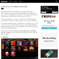 5 Best Live TV Addons For Kodi 2016 (XBMC Addons)