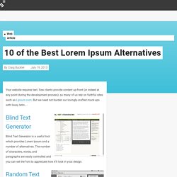 10 of the Best Lorem Ipsum Alternatives