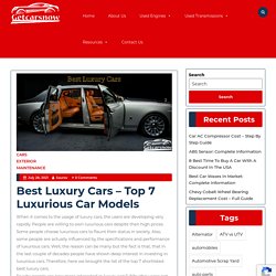 Best Luxury Cars - Top 7 Luxurious Car Models