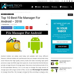Top 10 Best File Manager For Android - 2018