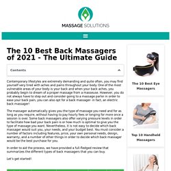 Electric back massager