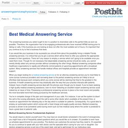 Best Medical Answering Service