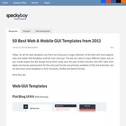 50 Best Web & Mobile GUI Templates from 2013