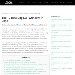 Top 10 Best Dog Nail Grinders in 2018 (July. 2018)