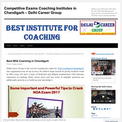 Best NDA Coaching in Chandigarh