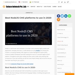 Best NodeJS CMS platforms to use in 2020