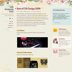 Best of CSS Design 2008
