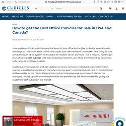 How to get the Best Office Cubicles for Sale in USA and Canada?
