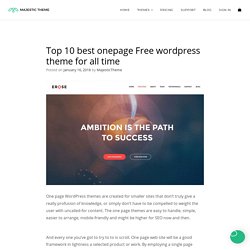 Top 10 best onepage Free wordpress theme for all time - Majestic Theme