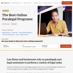 Best Online Paralegal Programs