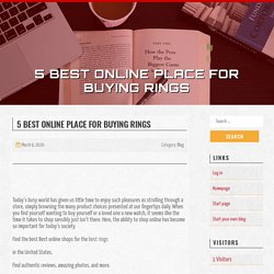 5 Best online place for buying rings