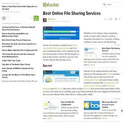 Hive Five: Best Online File Sharing Services