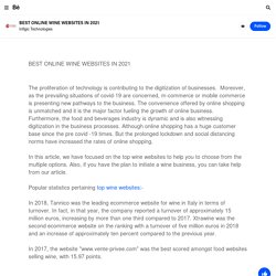 BEST ONLINE WINE WEBSITES IN 2021 on Behance