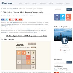 10 Best Open Source HTML5 games Source Code