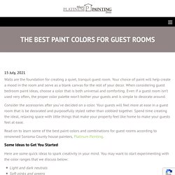 The Best Paint Colors for Guest Rooms