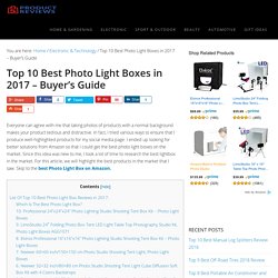 Top 10 Best Photo Light Boxes in 2017