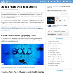 25 Best Photoshop Text Effects of All Times
