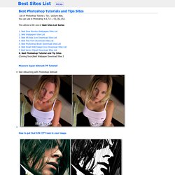 Best Photoshop Tutorials and Tips Sites
