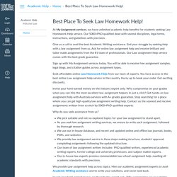 Best Place To Seek Law Homework Help!: Home: Academic Help