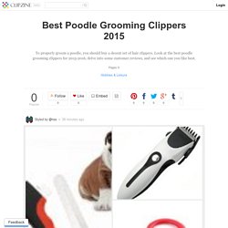 Best Poodle Grooming Clippers 2015
