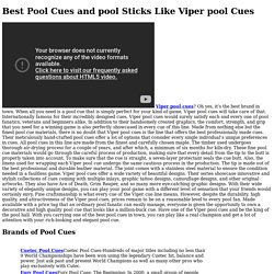 Best Pool Cues for PROS