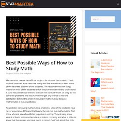 Best Possible Ways of How to Study Math