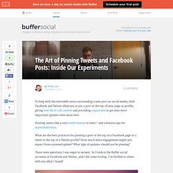 Best Practices on How to Pin a Tweet and Facebook Post