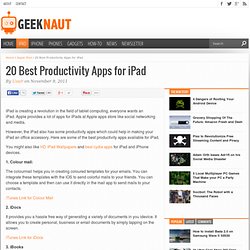 20 Best Productivity Apps for iPad