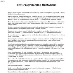 Best Programming Quotations