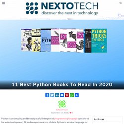 11 Best Python Books To Read in 2020 - Nextotech