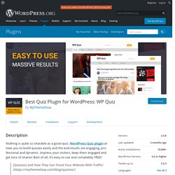 Best Quiz Plugin for WordPress: WP Quiz – WordPress plugin