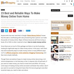 23 Best and Reliable Ways To Make Money Online from Home