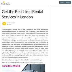 Get the Best Limo Rental Services in London